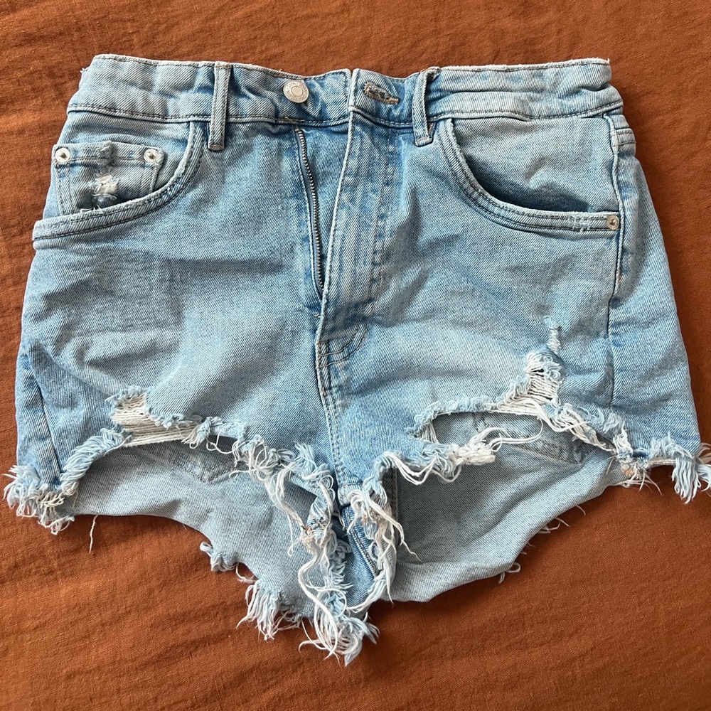 ZARA high waisted denim shorts
